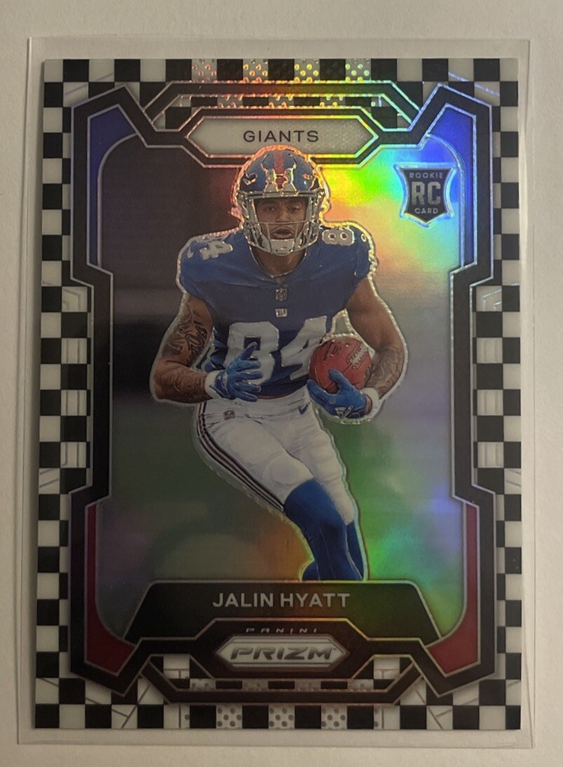 2023 Panini Prizm Rookies Black and White Checker Jalin Hyatt #378 Rookie RC