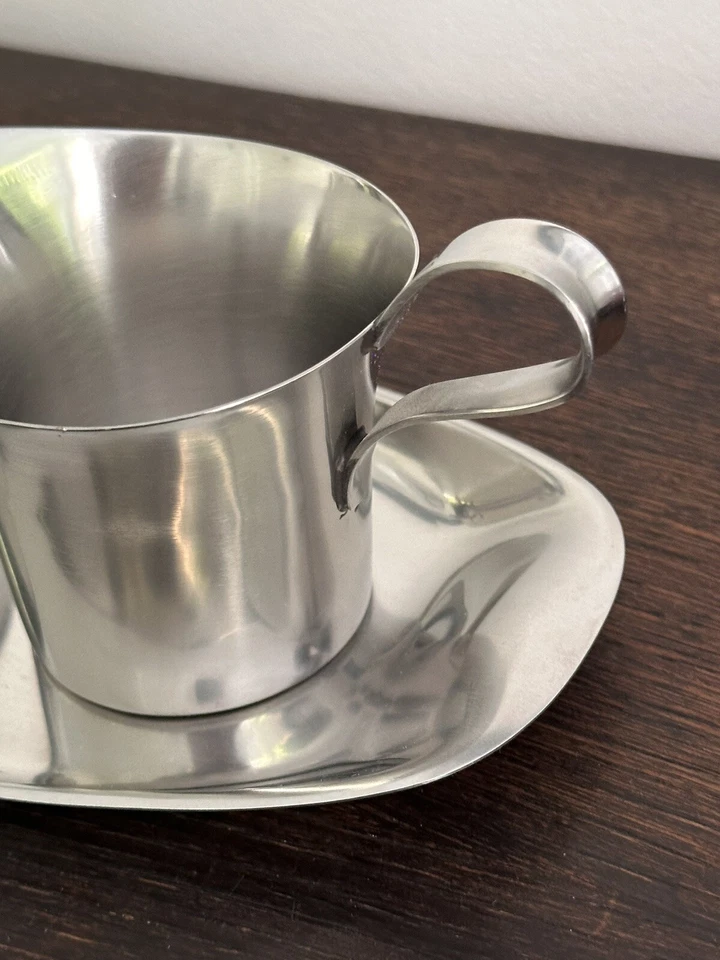 SF WMF frühes Sahneservice Wilhelm Wagenfeld Cromargan matt Milch Zucker Tablett - Bild 4 von 4