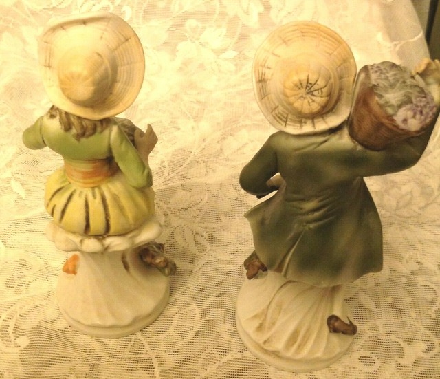 Vintage GIRL and Boy with grapes Homco Home Interiors figurines eBay