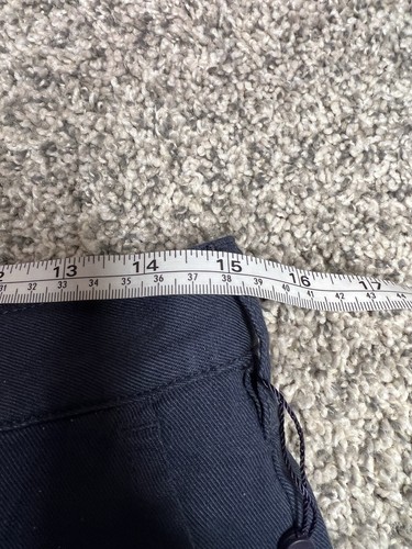 NYDJ Wide Leg Cropped Cargo Pants Stretch Linen Womens Sz 6 Lift & Tuck Navy NWT - Picture 5 of 11