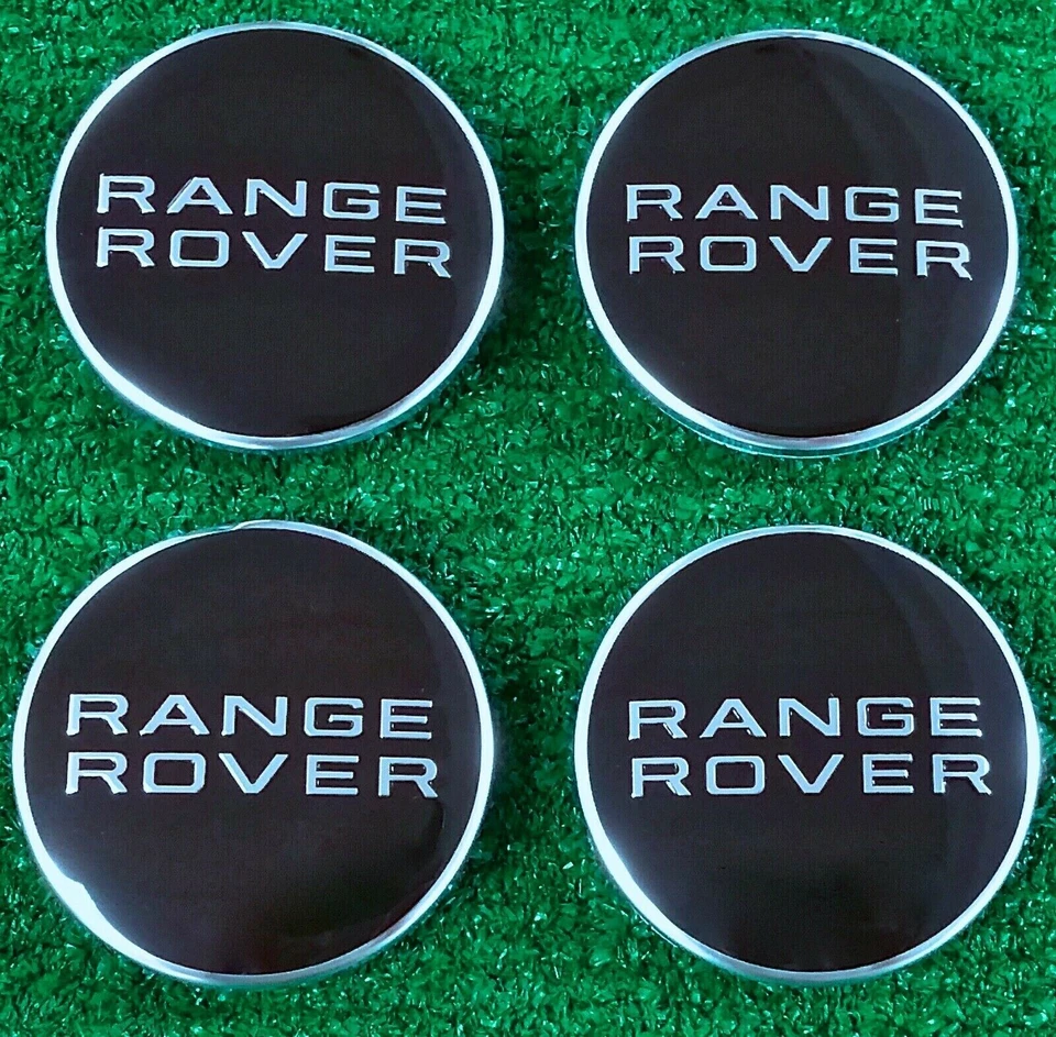Juego de 4 tapacubos centrales de rueda Range Rover HSE Land Rover supercargador negro Foto 3 de 3