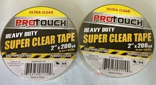 2 Ultra Clear Heavy Duty Super Clear Tape 2- 2" x 200 yd 400yds Strong