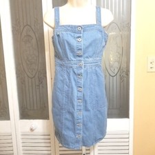 BB Dakota Ladies Light Blue Denim Shoulder Strap Dress - Size 4