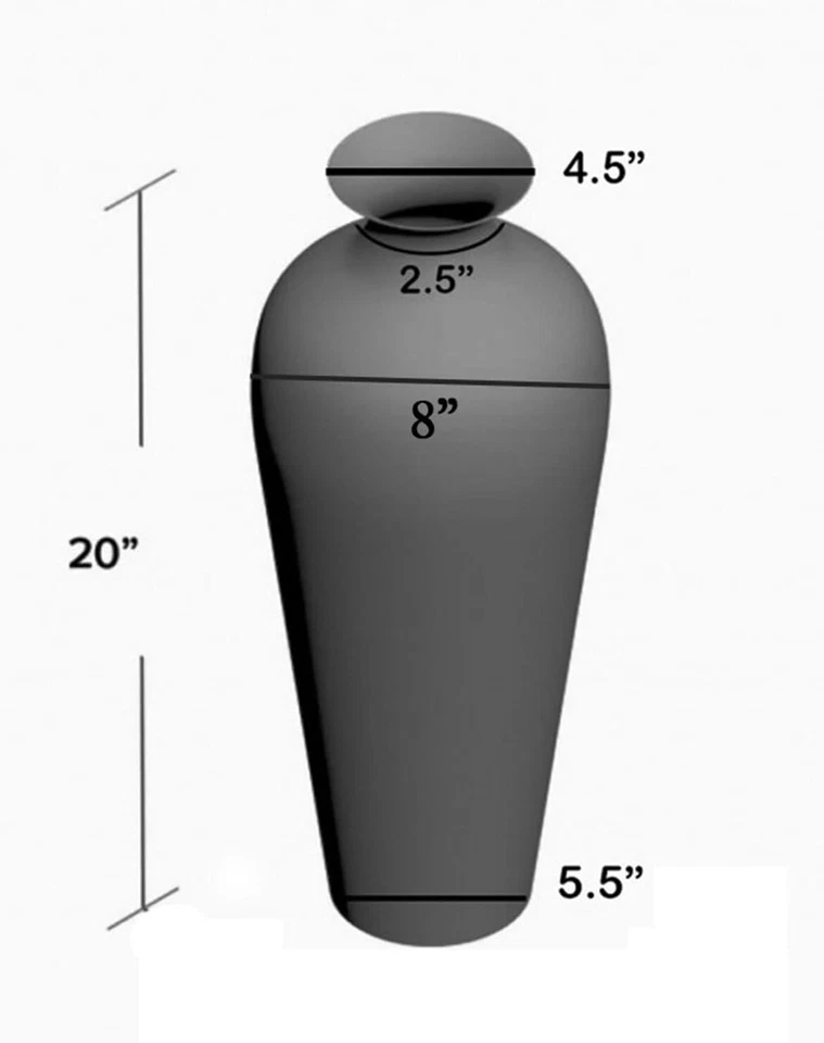 Jarrón Ánfora Nouveau de 20", jarrón de piso de metal con mosaico de vidrio decorativo Foto 2 de 2