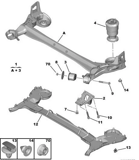 KIT DE RESSORTS DE SUSPENSION ARRIERES CITROEN C4 PICASSO I GRAND (OE 5102GN) - Photo 3/3
