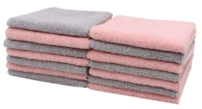 ZOLLNER 14 Stück Gesichtsreinigungstücher Kosmetiktücher Abschminktücher Microfaser