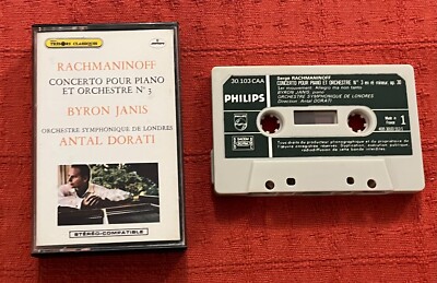 RACHMANINOFF/JANIS/DORATI-CASSETTE TAPE-CONCERTO POUR PIANO ET ORCHESTRA NO 3