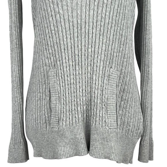 CARRIBBEAN JOE MUJER SUDADERA CON CAPUCHA SUÉTER TEJIDO GRIS TALLA MEDIANA Foto 3 de 4