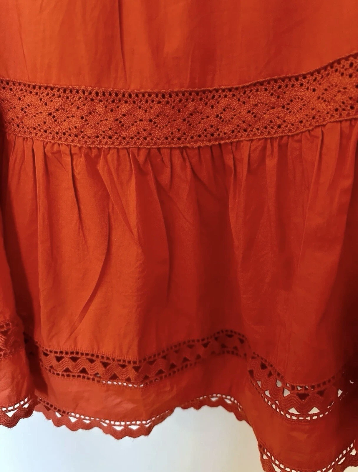 Abito BROOME STREET + KATE SPADE popeline spalle scoperte ciliegia pepe oversize S