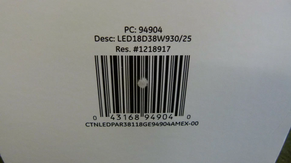 GE 94904 - LED18D38W930/25 LED Low Glare Dimmable PAR38 Lamp 3000K 18W - Image 4 of 4