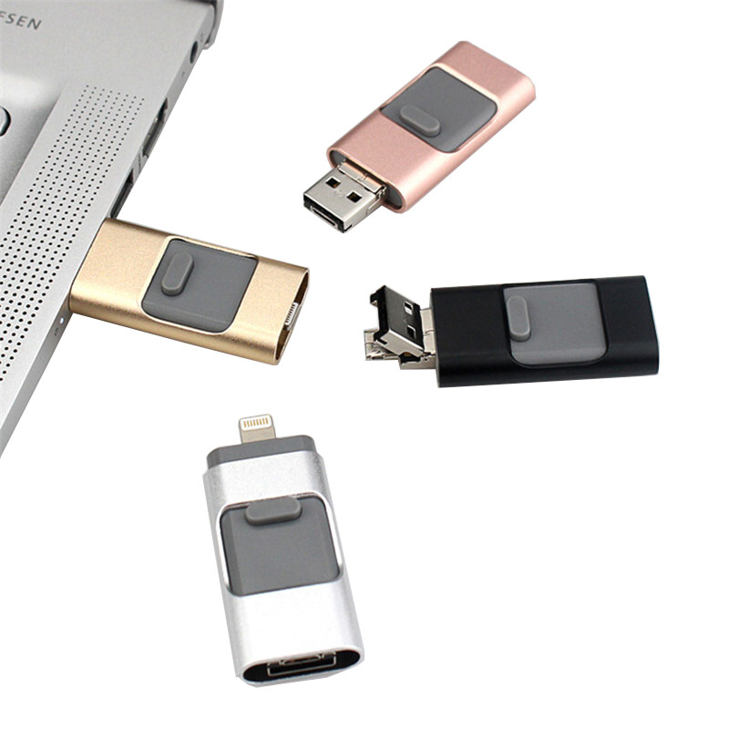 3 In 1 USB 3.0 Flash Memory Stick iPhone OTG Thumb Pen Drive UDisk