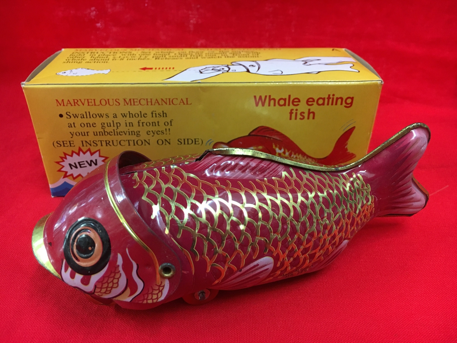 China Made Tin Whale Eating Fish Ebay