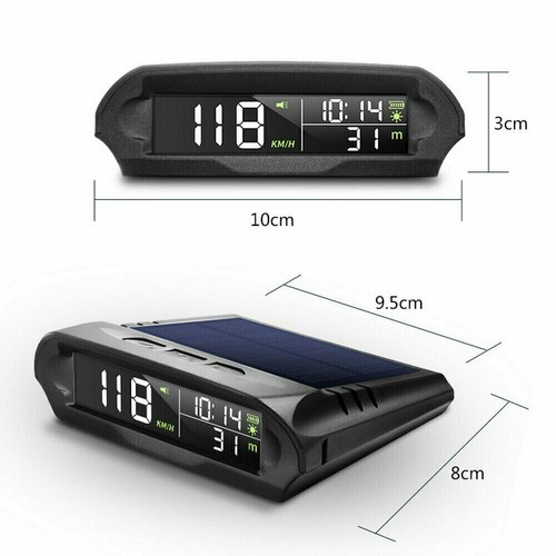 Wireless Car GPS Speedometer HUD Head-up Display Solar Panel Digital Universal - Picture 2 of 11