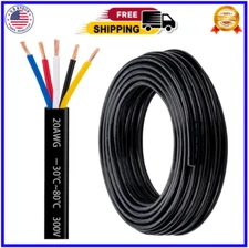20 Gauge 5 Conductor Electrical Wire 20 AWG 5 Wire Oxygen-Free Copper PVC Str...
