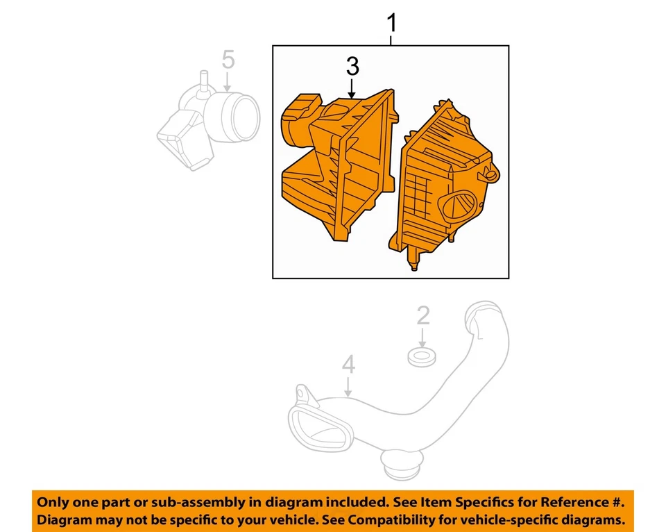 Б/у воздухоочиститель в сборе подходит: 2008 Mercury Mariner 3.0 класса A - Изображение 3 из 4