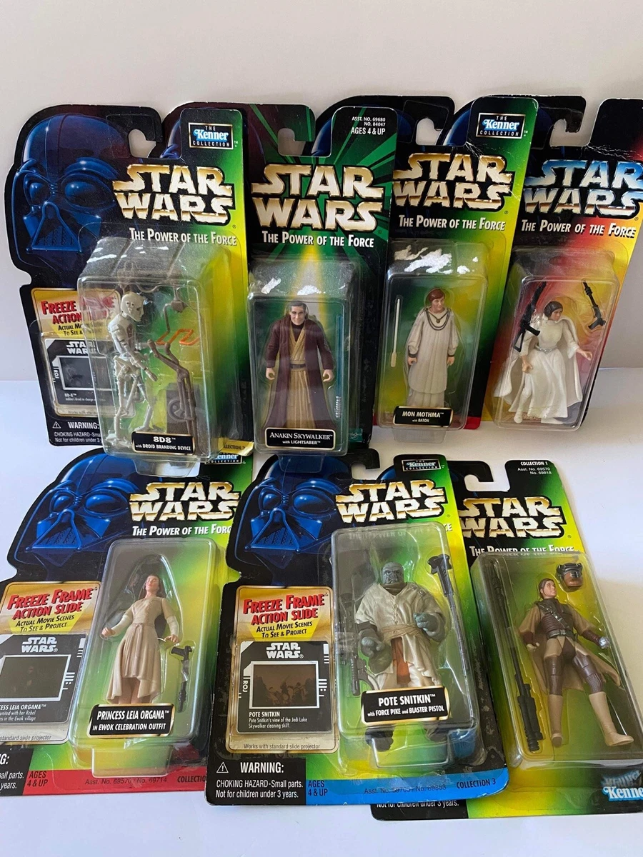 Lot of 7 Vintage Star Wars POTF Power Of The Force Figures New