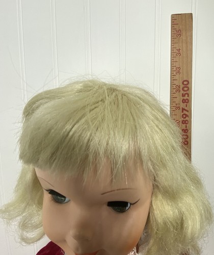 Walt Disney Productions 1960’s Uneeda Pollyanna 32” Doll w/ Red Velvet Outfit - Picture 9 of 12