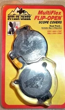 Butler Creek MultiFlex Flip Open Gun Scope Cover Dual Pack - NOS - FREE FAST SH