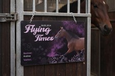 Individuelles Boxenschild Pferd – Alu oder Hartschaum 3 mm | wetterfest | Wunsch