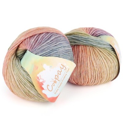 Yarn for Crocheting Knitting, Gradient Cake Yarns, 2 × 3.53oz - 240yds - 50% Cot