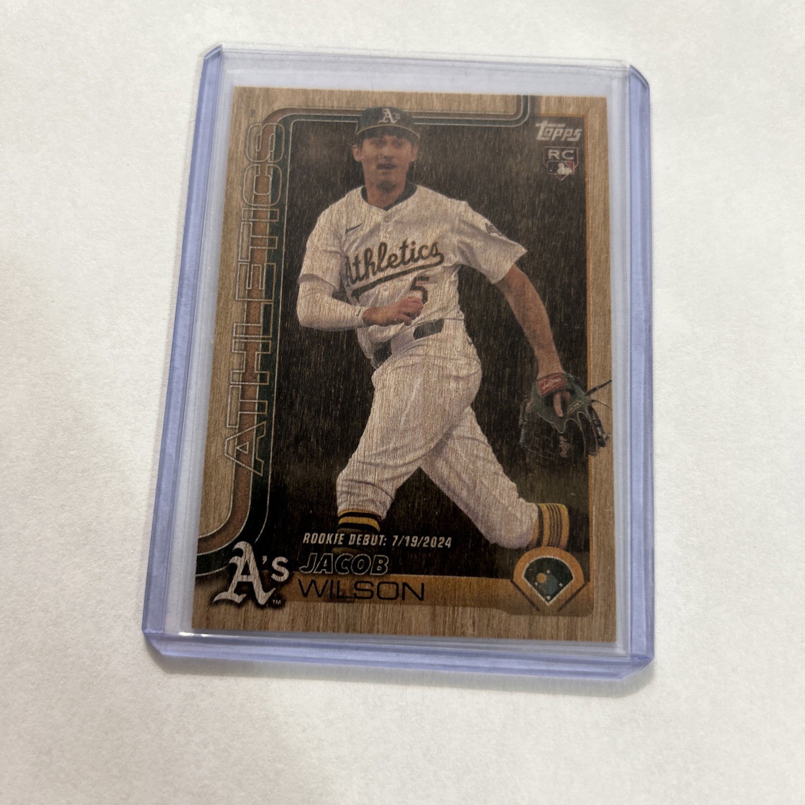 Jacob Wilson 2025 Topps Update #US180 Rookie Debut Wood /25