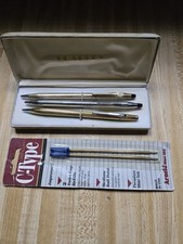 CROSS 1/20 14k gold filled pen 2 Pens Bradley Cross, NOS refills