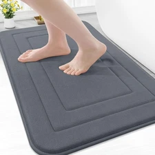 Memory Foam Bathroom Rug Mat 30x20, Ultra Soft and Absorbent Bath Mat, Machin...