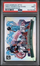 2025 PANINI DONRUSS OPTIC DOWNTOWN DUOS #2 CAM WARD/VINCE YOUNG PSA 9