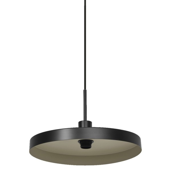 Pendelleuchte Stahl Schwarz Beige Osram E27 Esstisch Ø40 Cm HäNgelampe Esszimmer-image