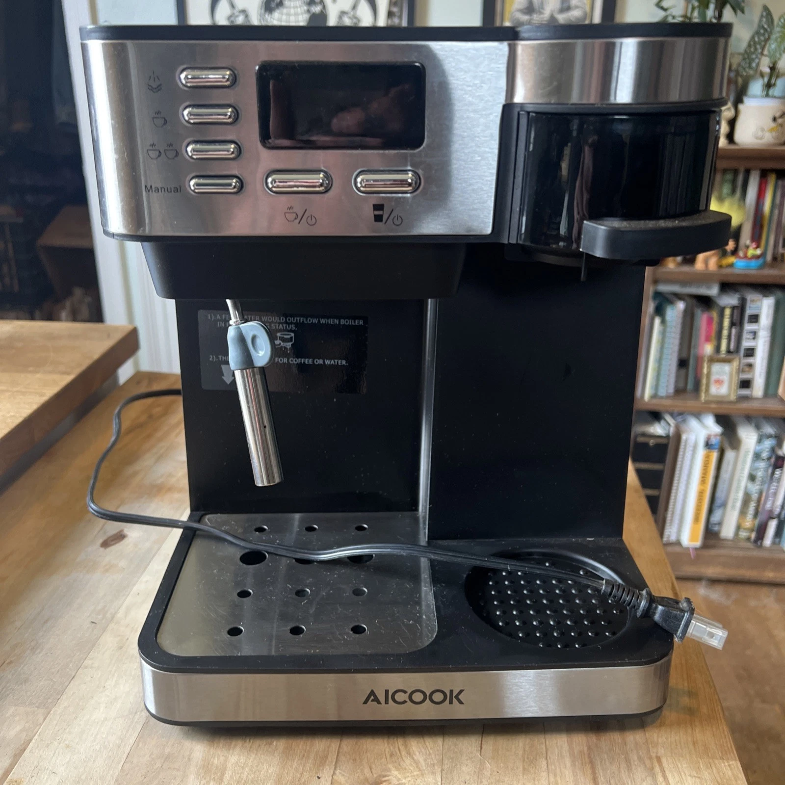 AICOOK Espresso and Coffee Machine, 3 in 1 Combination model cm6827