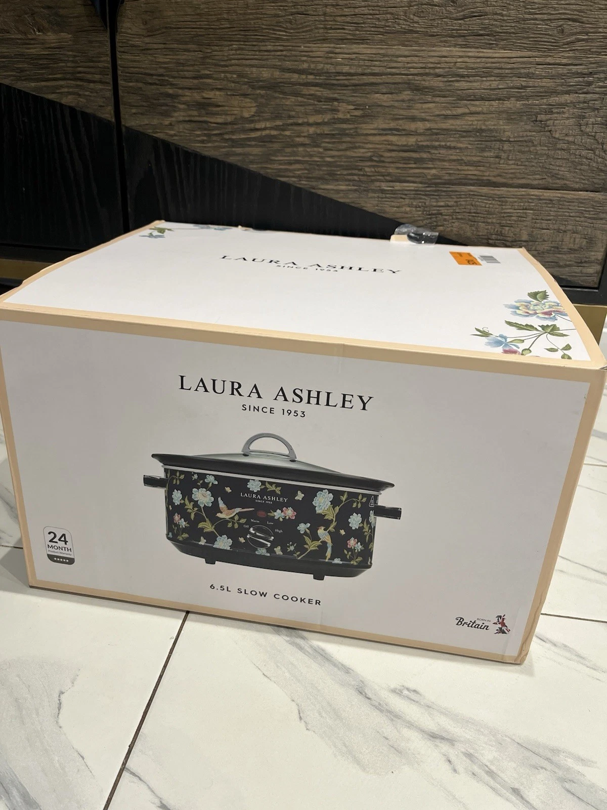 LAURA ASHLEY Navy Floral Elveden Slow Cooker 6.5L