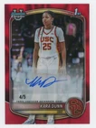 2025-26 Bowman Chrome Prospect Red Lava Refractor Kara Dunn Auto 4/5 USC Trojans