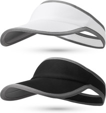 2 Pcs Sports Sun Visor for Men Women, Quick-Dry Hat One Size, Multi