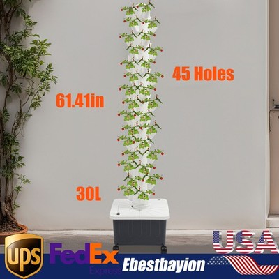 Vertical 45-Pots Hydroponics Tower Set Hydroponic Growing System Home Gardening
