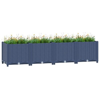 Hochbeet Gemüsebeet Pflanzkasten Blumenkübel Kräuterbeet Polypropylen vidaXL