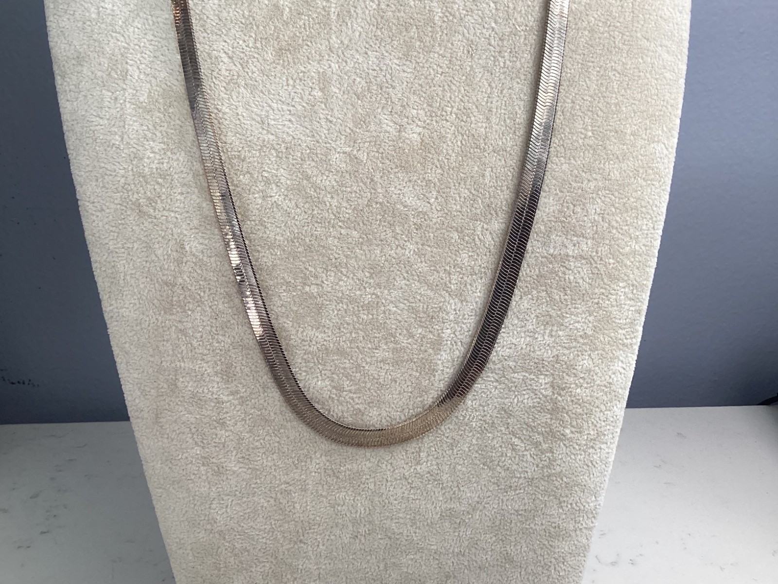 AUTHENTIC SIGNED STERLING SILVER HERRINGBONE 24" … - image 9