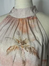 Rachel Zoe Women's Linen Tropical Halter Top Size Small NWT (BBJ)