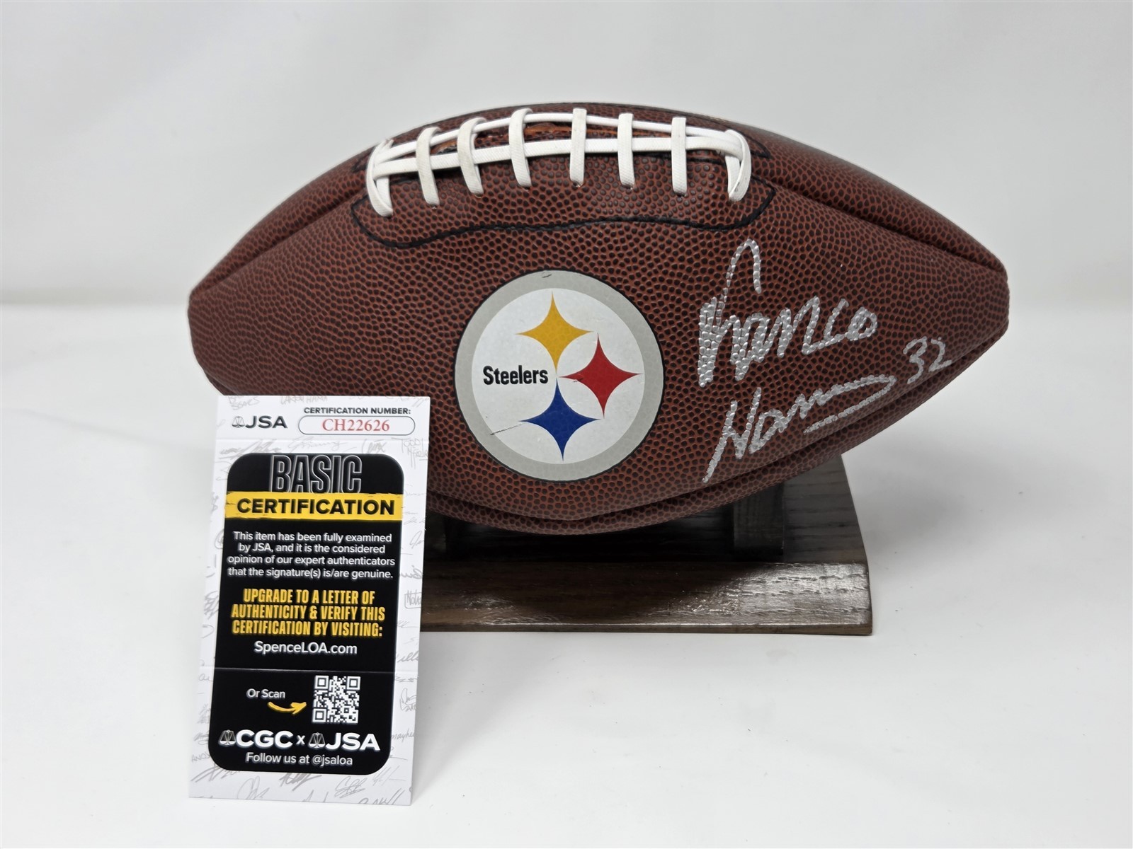 FRANCO HARRIS signed full size football JSA COA STEELERS 