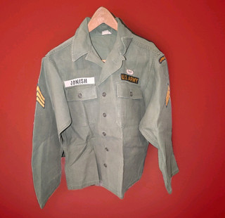 Vietnam War US Army OG 107 combat tunic size small