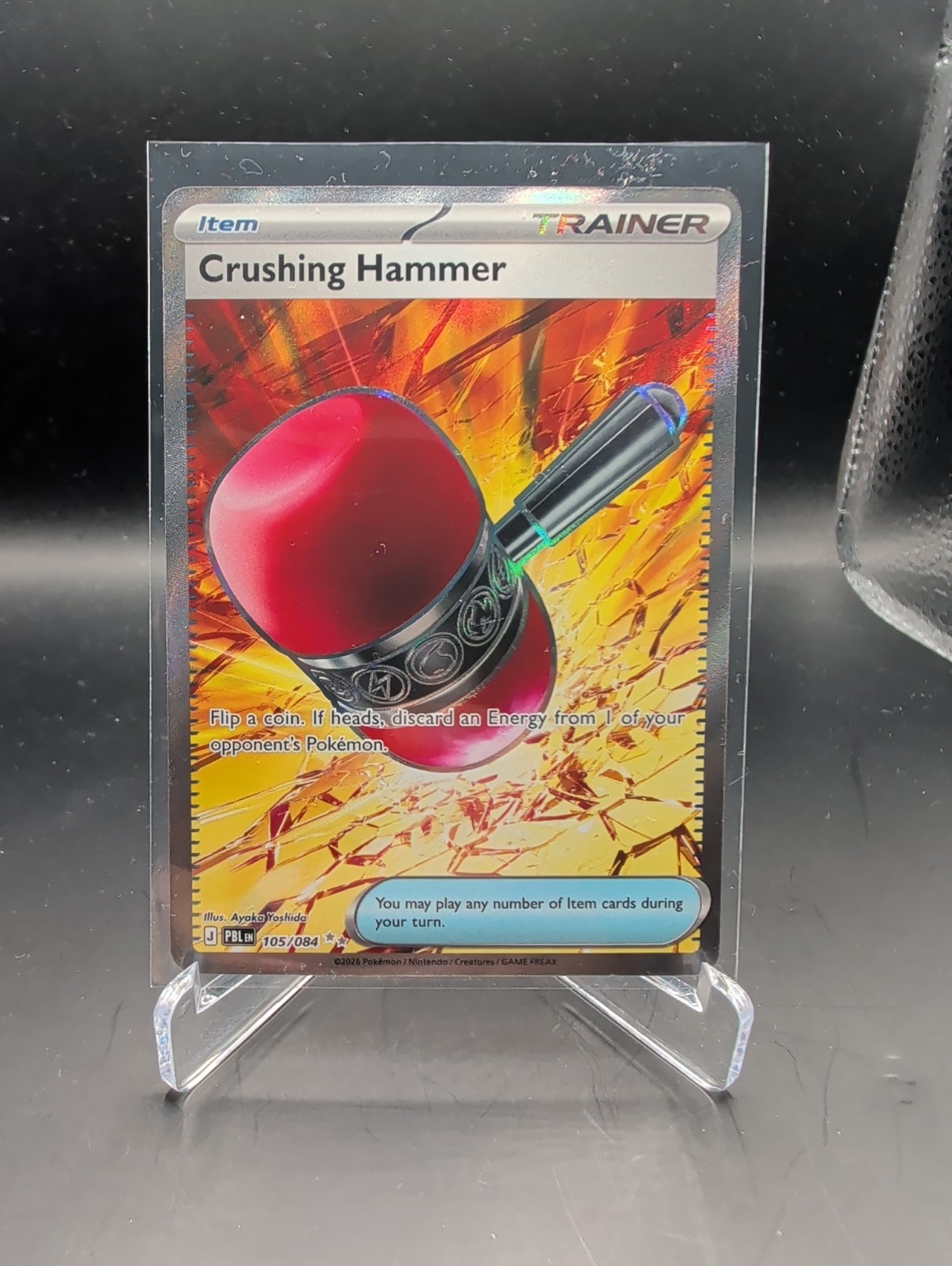 Pitch Black Crushing Hammer 105/084 Ultra Rare Full Art Holo English