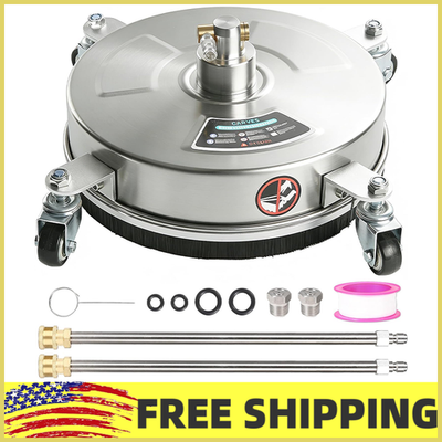 #ad 16.5quot; Pressure Stainless Steel Washer Surface CleanerOutdoor Cleaning Attachmen $69.99
