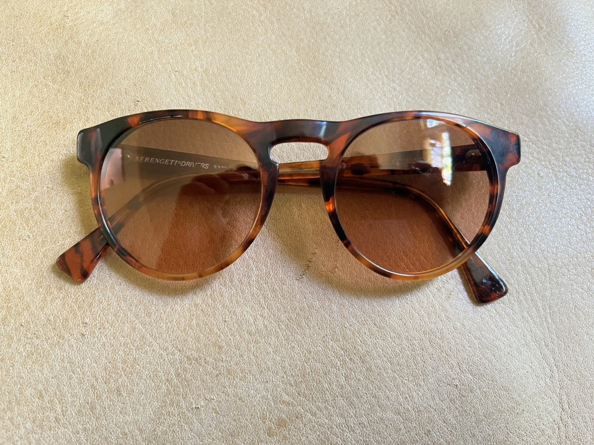 Serengeti Tortoise Shell Oval Sunglasses with Amber Lenses Serengeti Prato 6788 Brown Copper Metal Oval Sunglasses  main image 3