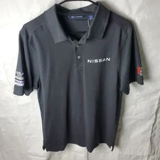 Cutter & Buck Shirt Mens M Black Nissan Polo Express Service Genuine Parts New