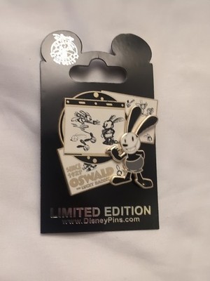 LE3000 Oswald the Lucky Rabbit 90th Anniversary Animation Sketch Disney Pin 2017