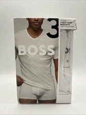 Boss Hugo Boss 0475285 Classic Fit V-Neck T-Shirt - 3 Pack XL