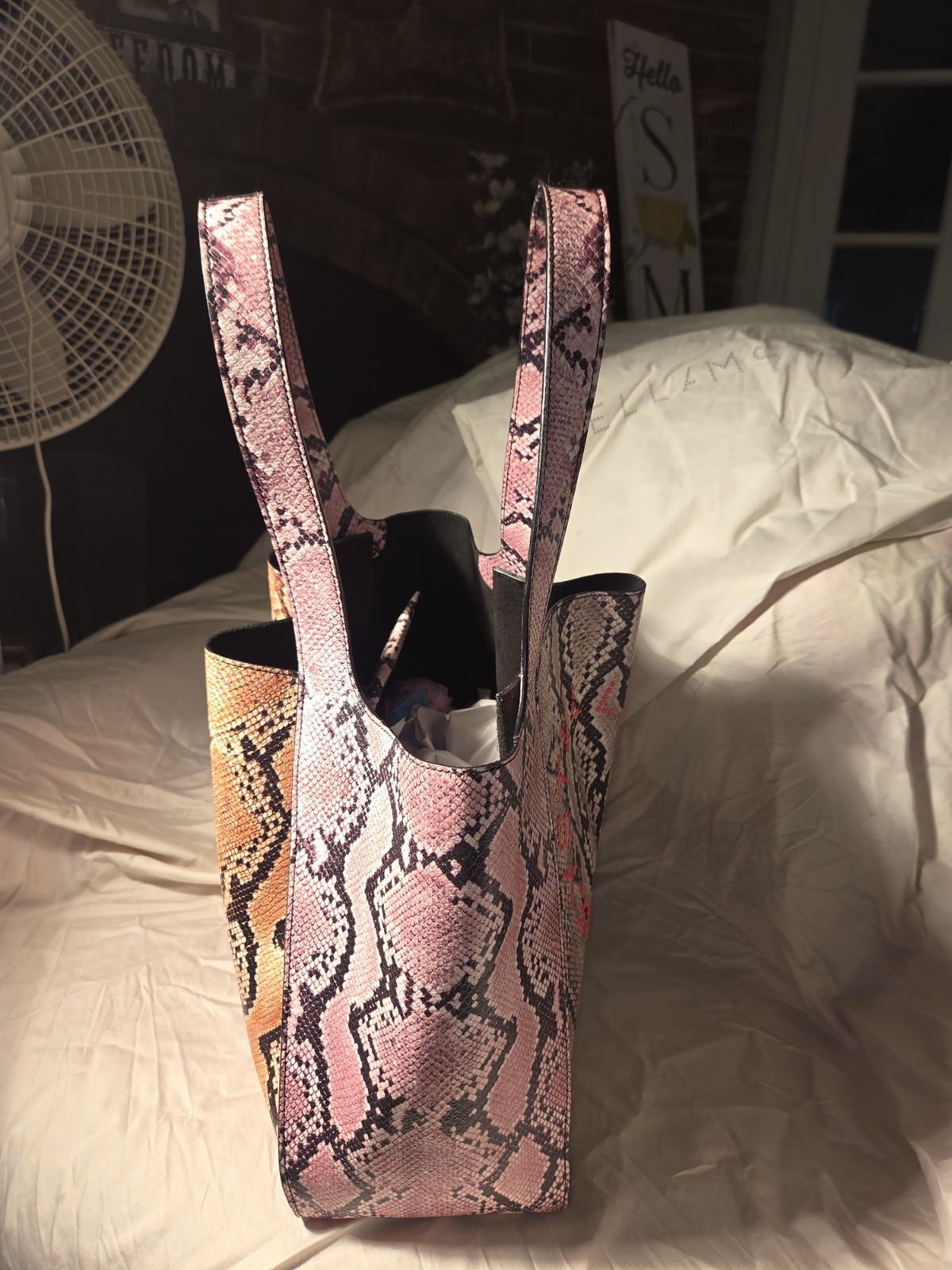 stella mccartney Python Print Tote Bag W/ Matchin… - image 5