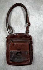 Jack Georges Voyager Crossbody Bag Buffalo Leather Brown Slim Purse