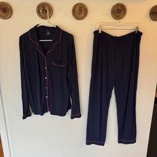 Sioro Navy Blue Long Sleeve Pajama Set Size XL