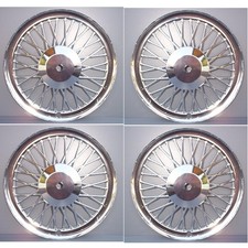 Coppe ruote cromate con raggi (4 pz) Fiat 500 D-F-L e Bianchina