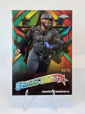 2025 Topps Chrome Logo Edition Black Refractor /10 Future Stars Junior Caminero